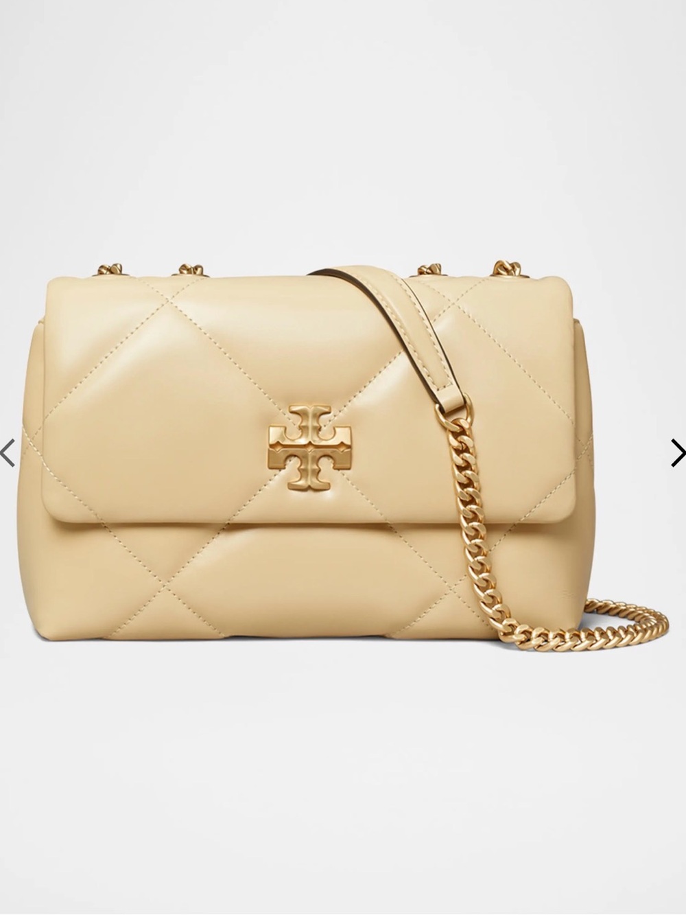 Tory Burch Quilted Shoulder Bag in Creamy Yellow with Gold Hardware - Picture 1 of 5